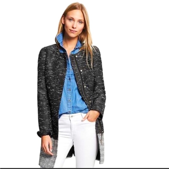 NWOT 📸Banana Republic Black Tweed Dress Jacket/Coat 📸 SzM - Picture 1 of 13